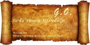 Grünberg Olivér névjegykártya